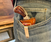 Load image into Gallery viewer, .22 Magnum Leather Holster with Belt Clip - Compatible with NAA .22 Mag