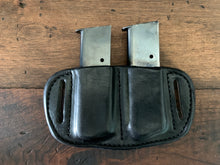 Load image into Gallery viewer, Custom Black Leather Double Magazine Holster for 1911 Single Stack(Black)