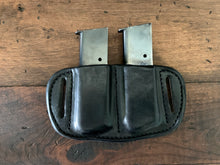 Load image into Gallery viewer, Custom Black Leather Double Magazine Holster for 1911 Single Stack(Black)