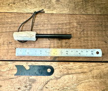Load image into Gallery viewer, Fire Starter Rod with Deer Antler Handle and Striker