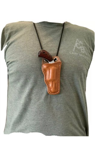 .22 Magnum Revolver Neck Holster with 1 5/8” barrel  - Compatible with NAA Mag 1 5/8”