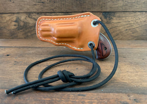 .22 Magnum Leather Neck Holster - Compatible with NAA .22 Mag