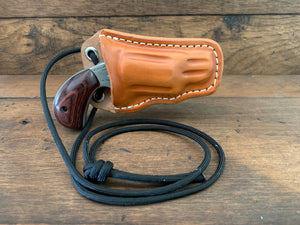 .22 Magnum Leather Neck Holster - Compatible with NAA .22 Mag