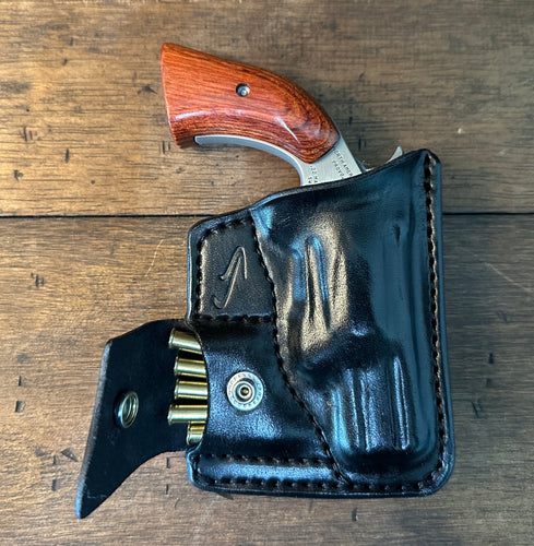 Holster for .22 Magum with Ammo Pouch - Compatible with NAA .22 Mag “Sentinel” Black