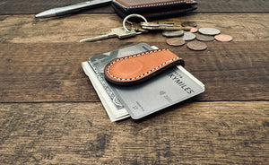 Magnetic Leather Money Clip