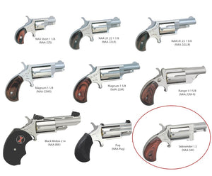 .22 Magnum 1 1/2 in Barrel - Compatible with the NAA Sidewinder(Black)