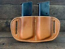 Load image into Gallery viewer, Custom Leather Double Magazine Holster for 1911 Single Stack(Brown)