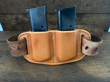 Load image into Gallery viewer, Custom Leather Double Magazine Holster for 1911 Single Stack(Brown)