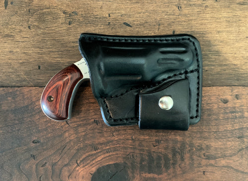 Holster for .22 Mag 1 1/8,1 5/8 barrel with Ammo Pouch - Compatible with NAA .22 Mag 1 1/8”, 1 5/8” barrels(Black)