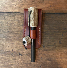 Load image into Gallery viewer, Fire Starter Rod with Deer Antler Handle and Sheath